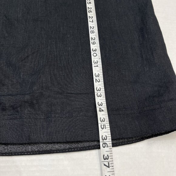 Nicole Miller Skirt‎ Womens XL Black Linen Midi High Slit Capsule Minimalist - Picture 5 of 12